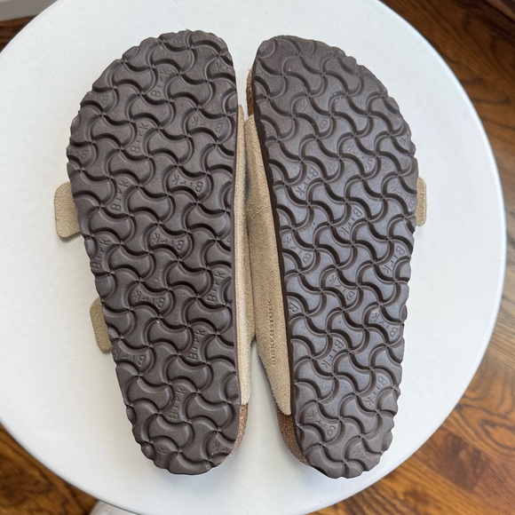 Birkenstock Beige Suede Double Strap Sandals Womens Size 38 - Picture 2 of 14